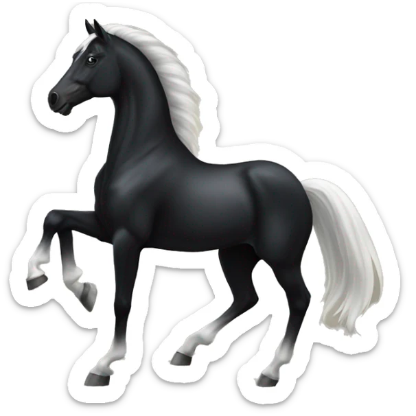 Black horse elegant  sticker