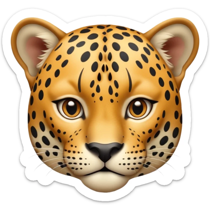 A high-resolution photo-realistic digital illustration of a young jaguar, chest upward A high-resolution, photo-realistic digital illustration of a majestic young jaguar sticker