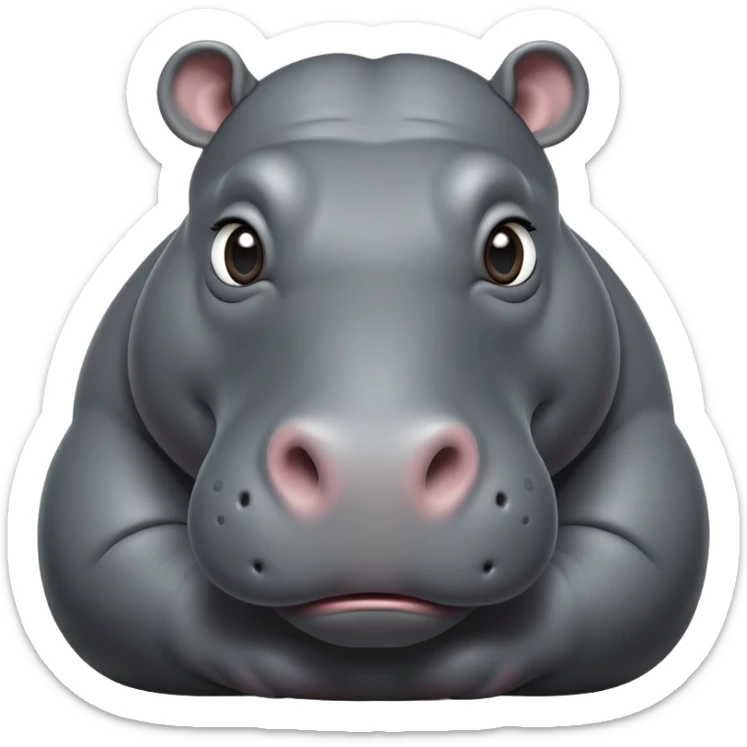 cinematic-noble-hippo-portrait-emoji,-poised-and-regal,-with-a-massive,-robust-build-and-a-smooth,-well-groomed-slate-gray-hide,-deep-set-soulful-eyes,-simplified-yet-sharp-and-sophisticated-features,-highly-detailed,-glowing-with-a-soft sticker
