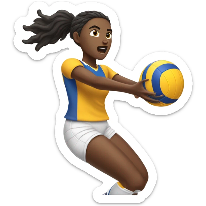 Volleyball player sticker