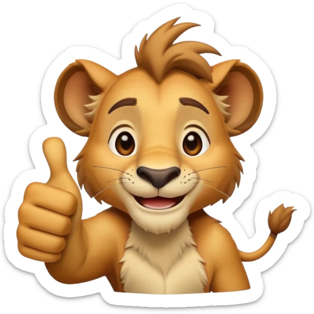 Generate an emoji that looks like Timon from the cartoon “The Lion King” that shows a like sticker