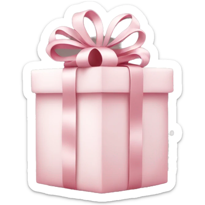 Light pink Christmas gifts under a white Christmas tree  sticker
