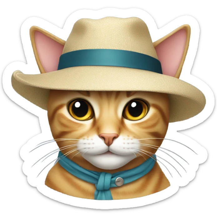 cat wearing a hat  sticker