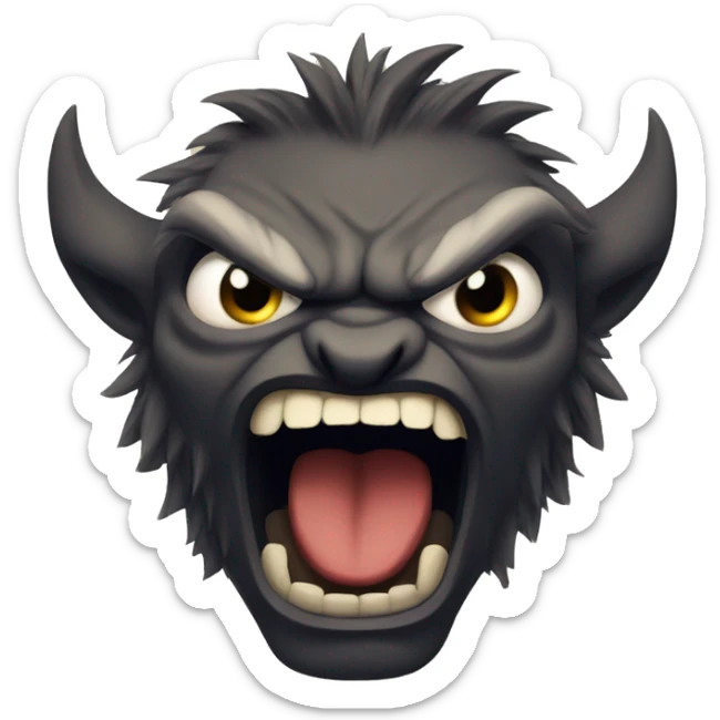 angry beast sticker