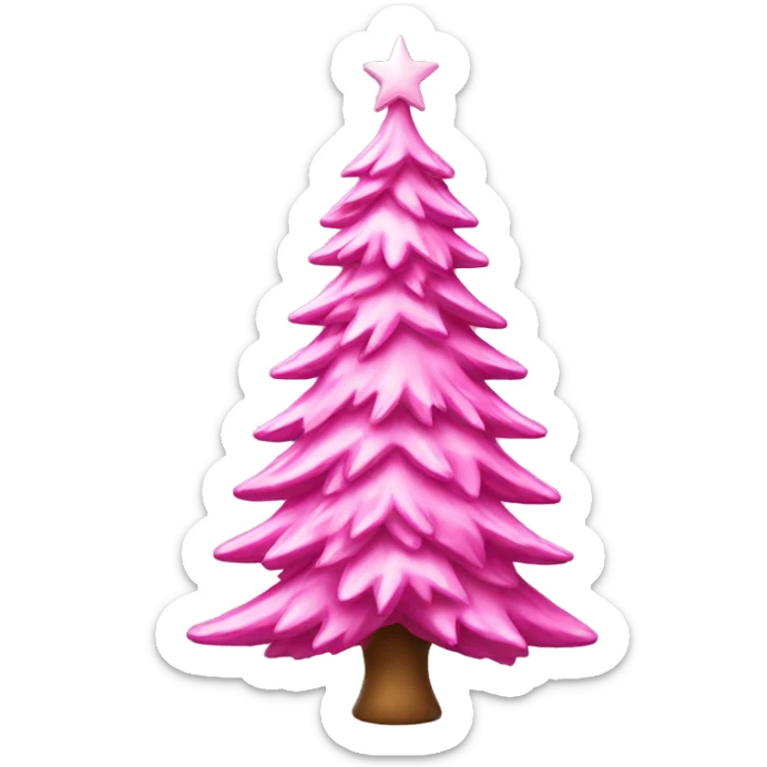 Christmas tree pink sticker
