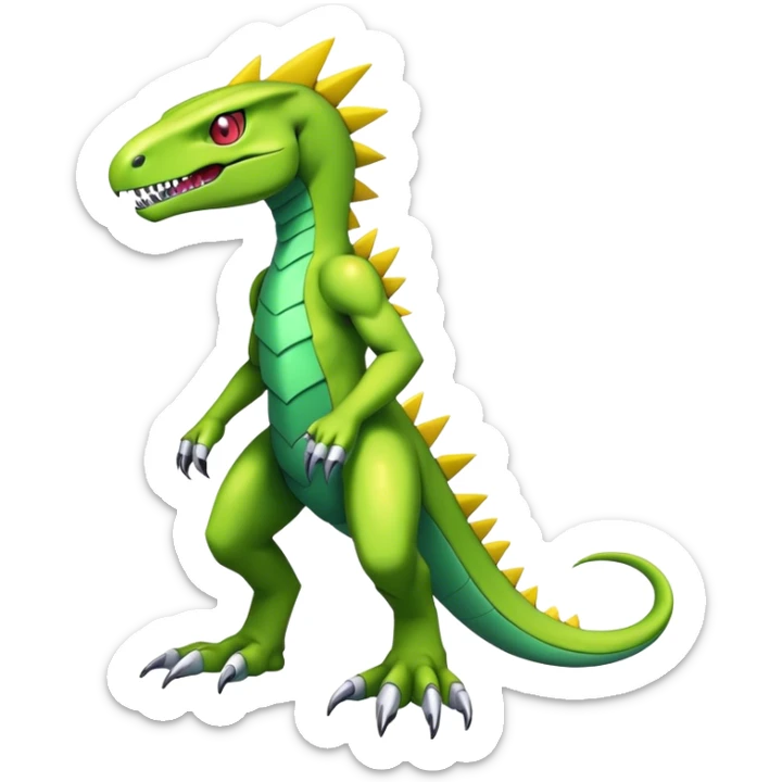  Cool Edgy Shiny Spectrobes-Digimon-Fakemon-Raptor-Reptile full body sticker