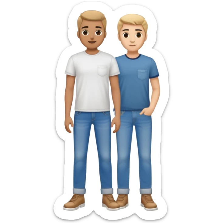 Full body person dressed in casual style, jeans and t-shirt sticker