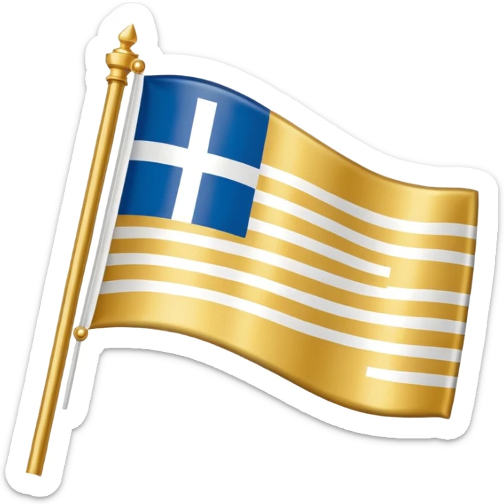 simple flag emoji following the theme of "chronos" and gods of olympus sticker