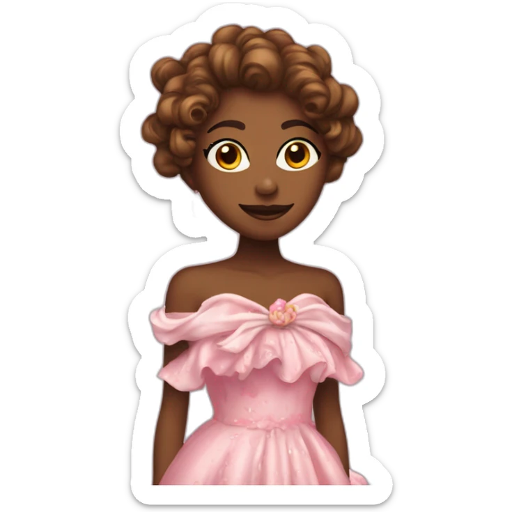 Emoji de una persona de colorde piel morocha,y que este vestido con el estilo drip sticker