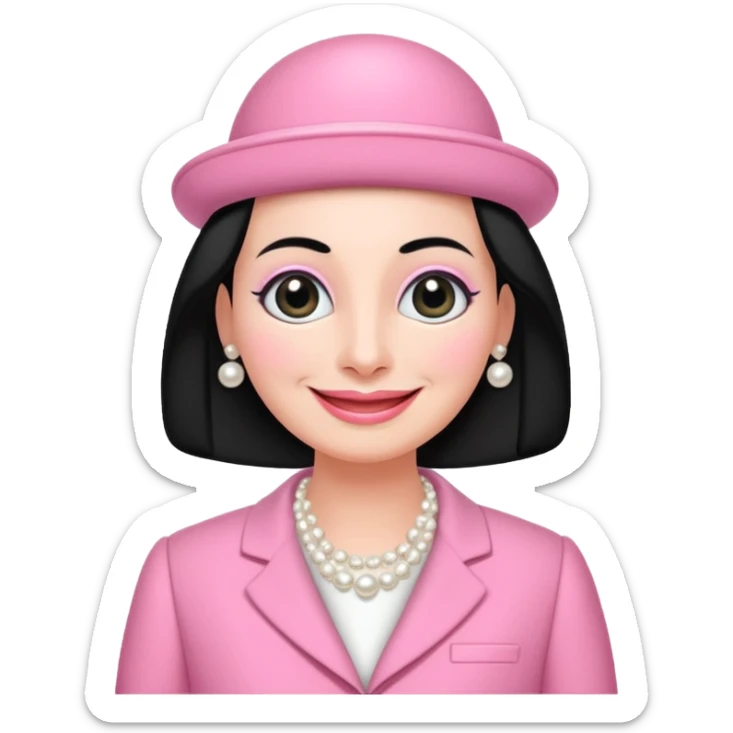 pingu mother wearing the pink chanel suit the Jackie kenddy wore sticker