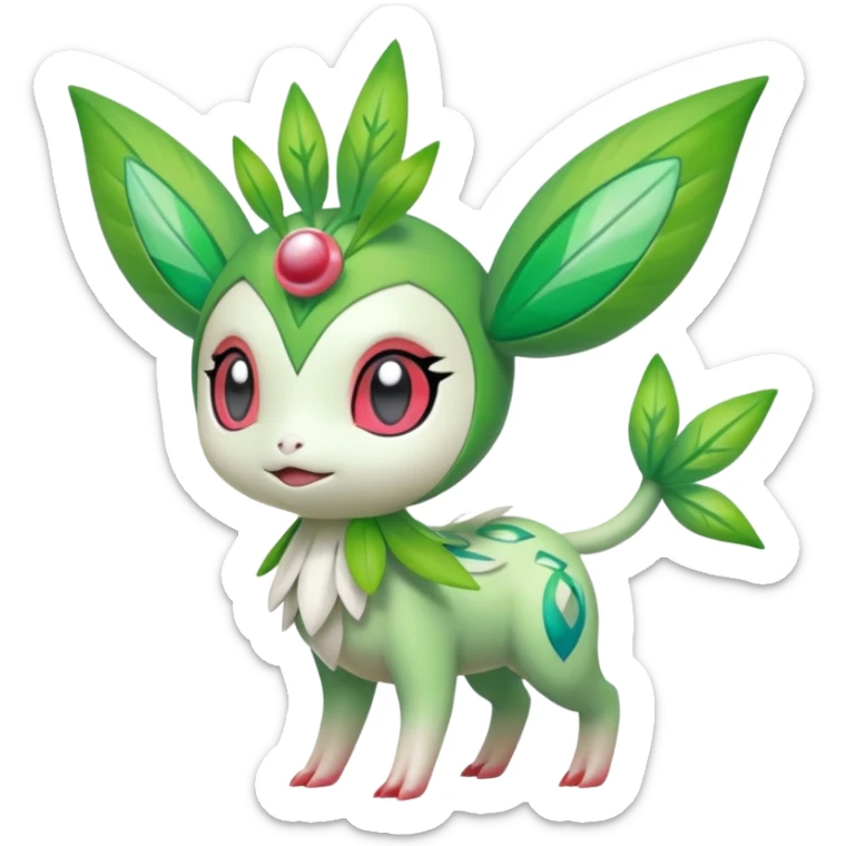 Meloetta-Shaymin-Celebi-Virizion-Pokémon-Fakémon-fusion-hybrid-creature sticker