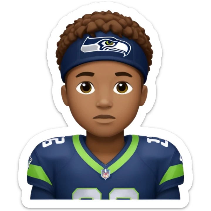 do an emoji of Seattle Seahawks' wide receiver Jaxon Smith-Njigba sticker