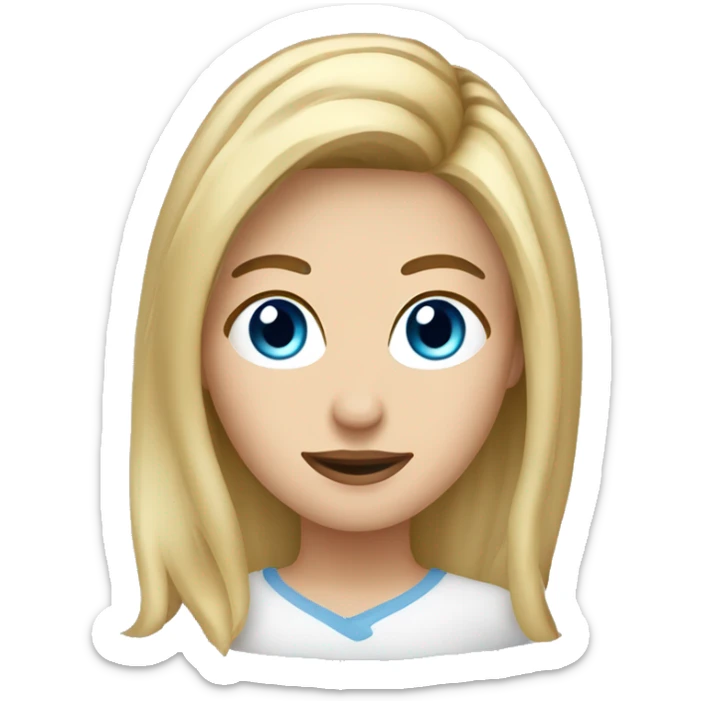 woman with blond Hair and Blue Eyes growing rosemary out of her head sticker