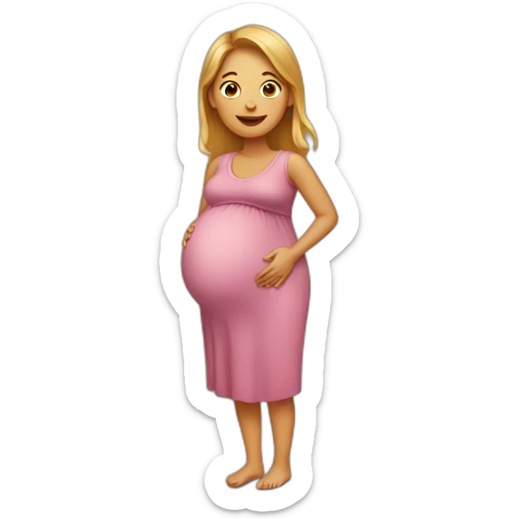pregnant woman sticker