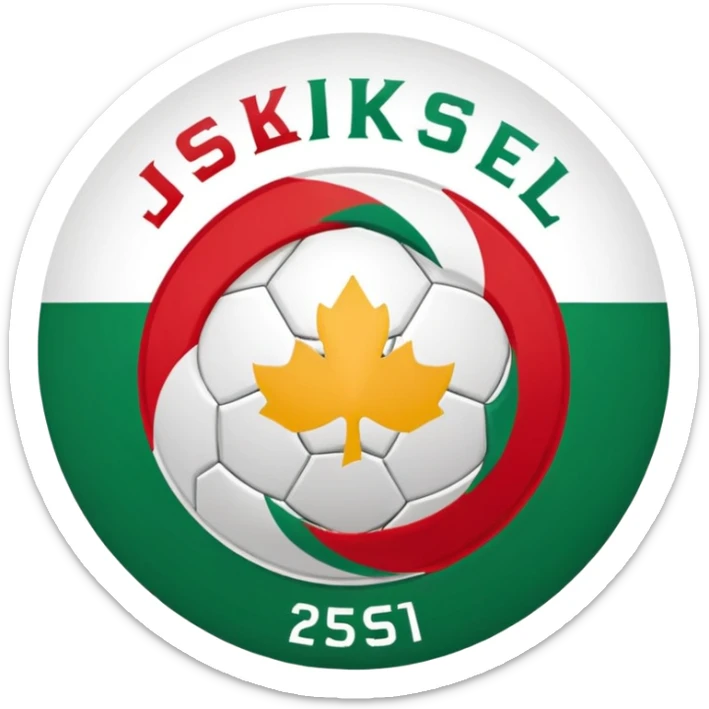 Je veux que tu me donnes le même logo de l'équipe de football JSK de wilaya de Tizi ouzou en Algérie sticker