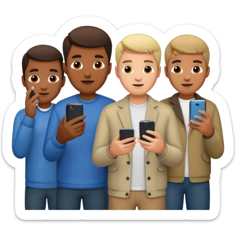 mobile iphone man team sticker