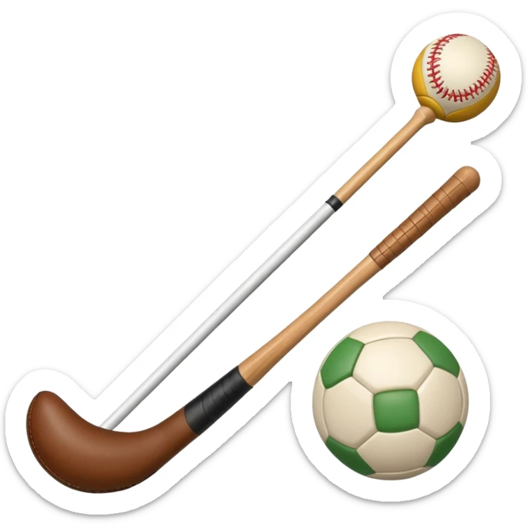 Hurley and sliotar as in what's used for the Irish sport  sticker
