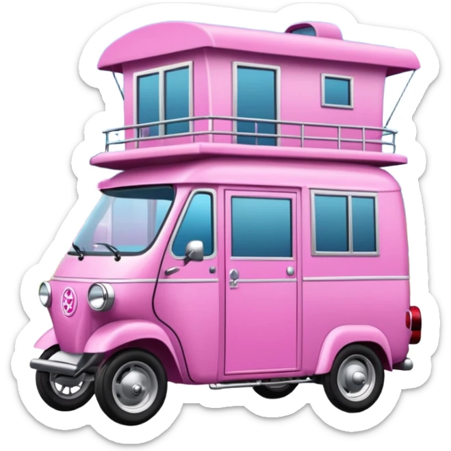 Ultra hotrod Haunted Barbie dream house Caravan motorbike tuk tuk  sticker