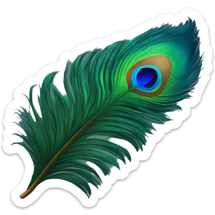 peacock feather sticker