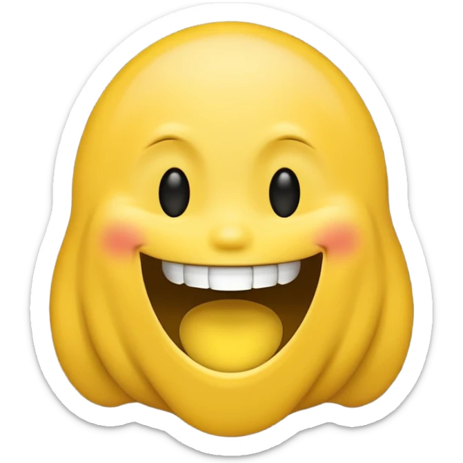 Emojis qui rigole fusionné avec l’emojis fantôme 👻 sticker