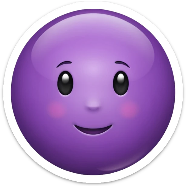 purple color ball sticker