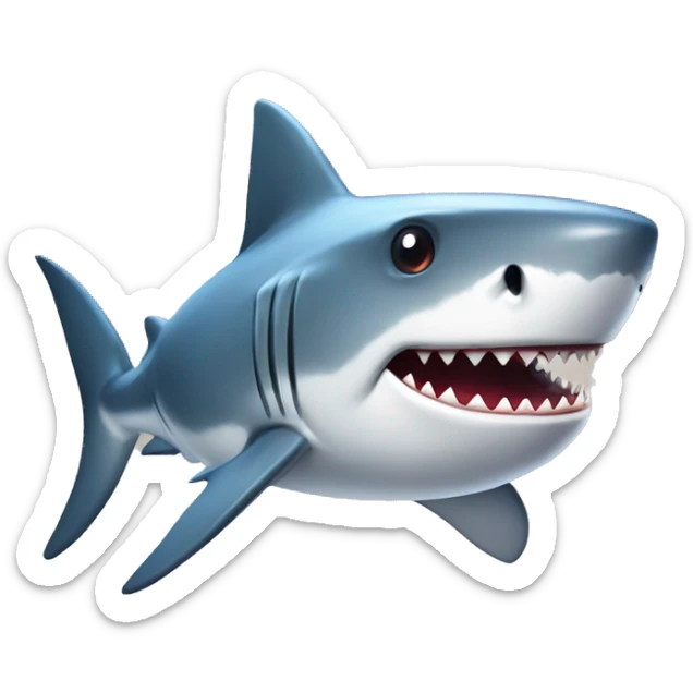 Shark with a top hat sticker