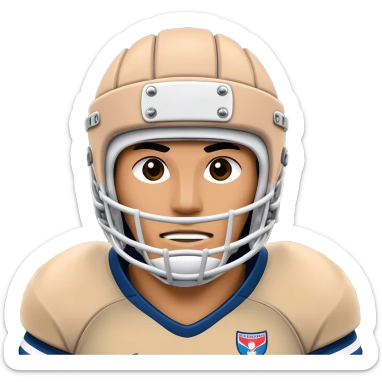 Cinematic Realistic image of rugby headgear with detailed padding and rugged design elements, set against a blurred stadium background with bold, high-contrast lighting that highlights its protective design sticker