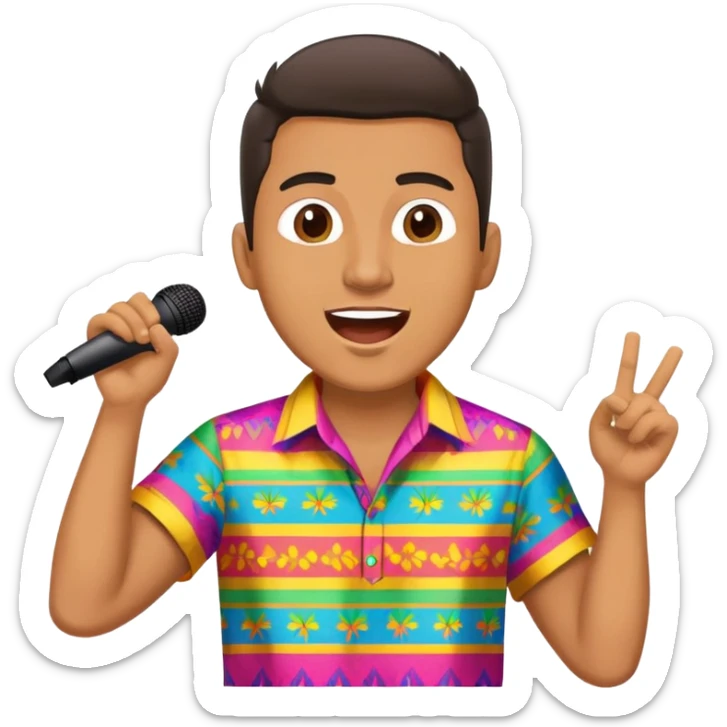 Happy Rock Pop Latino Music Male Singer in his 30s sticker