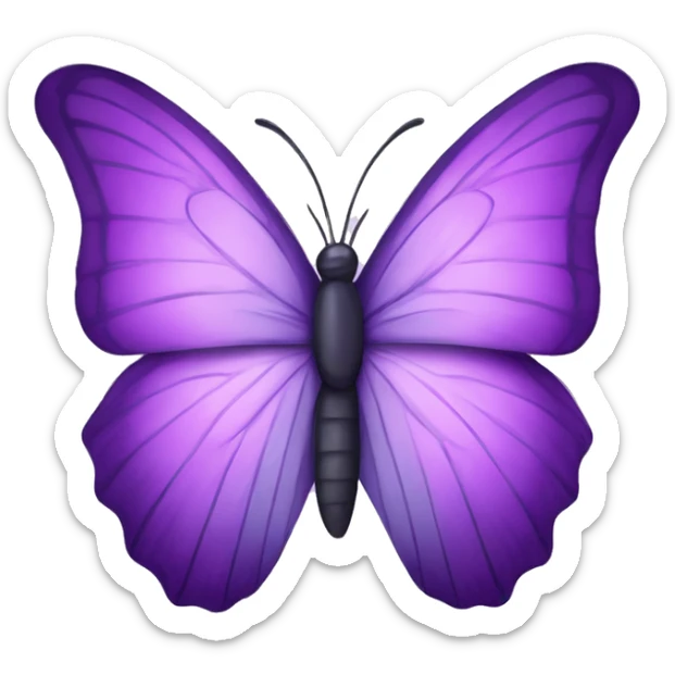 purple butterfly  sticker