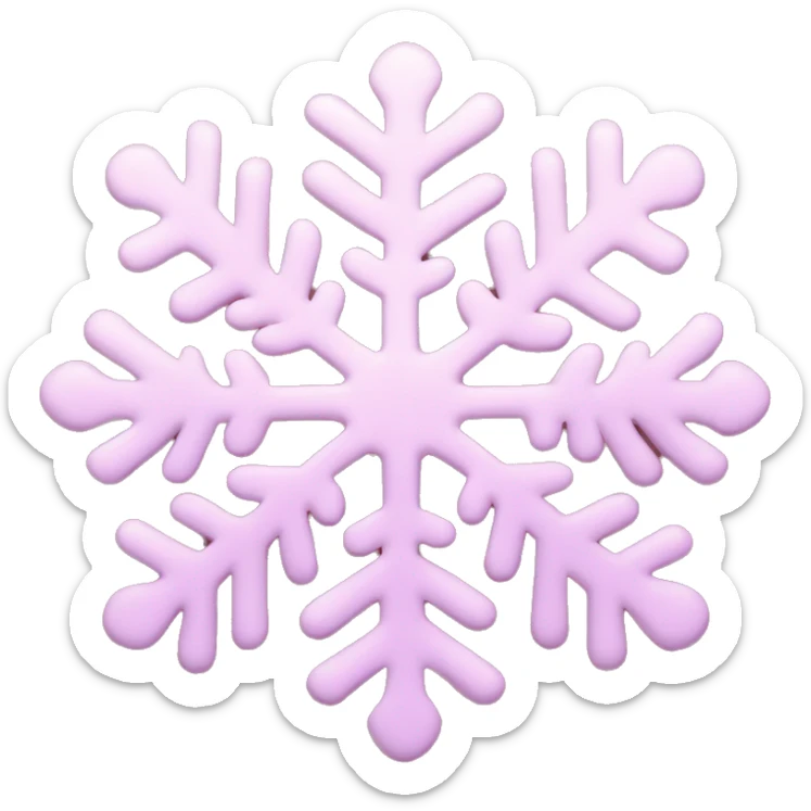 pastel pink snowflake  sticker