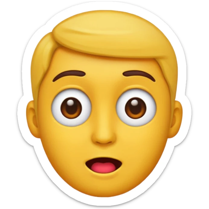 "Create a cute and colorful sticker of a talking head emoji 🗣️, cartoon style, with bold outlines and expressive face, perfect for chat apps, on a transparent background." sticker