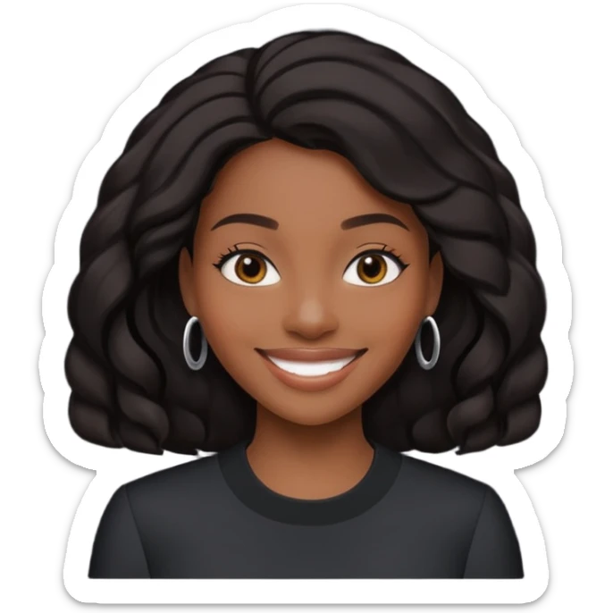 Black company card with black woman photo and « KERING » company name sticker