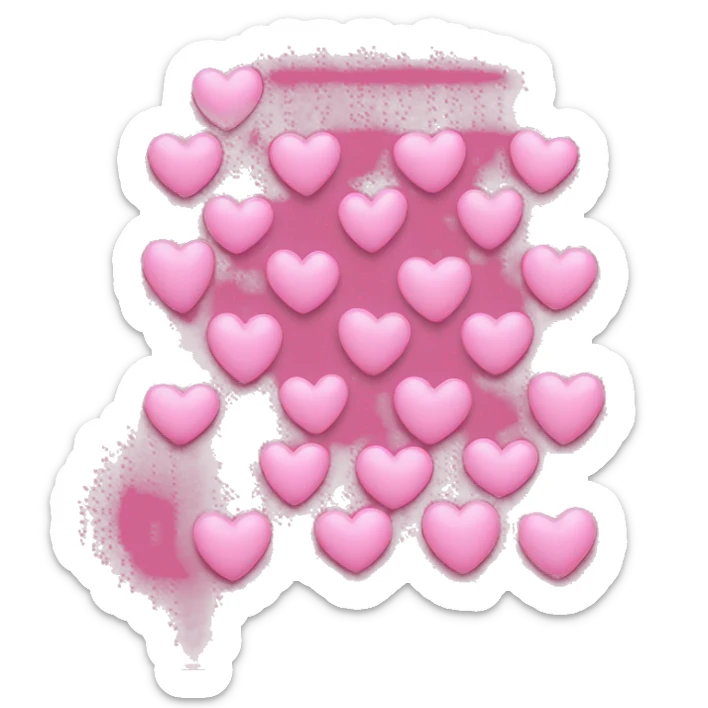 Pink heart sticker