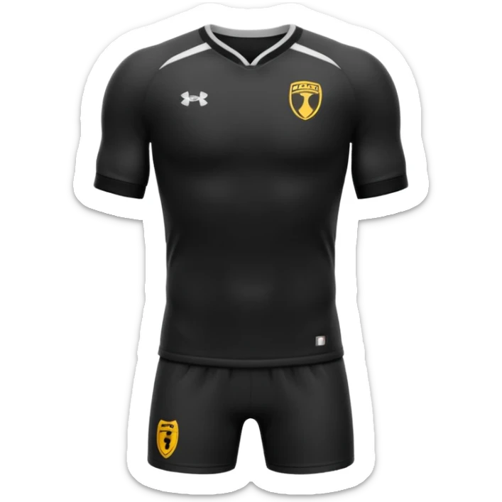 maillot football bande noir torse sans numéro ni logo sticker