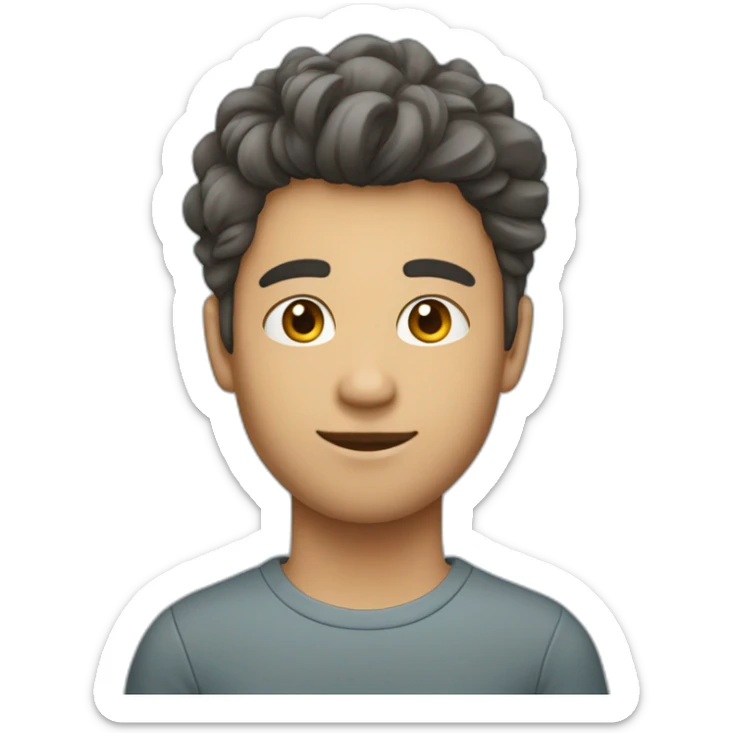 Un jeune homme avec les cheveux teinture bleu étoile. sticker