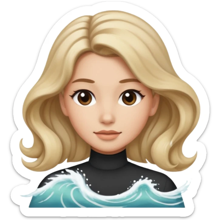 The last pictures you showed me is far from me. Her hair is too curly. I want my picture with low pony tail or big wave hair with the middle length. sticker