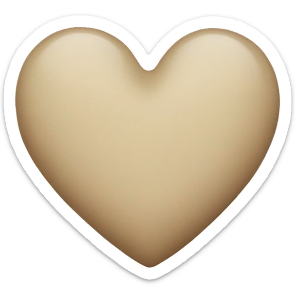 Beige heart  sticker