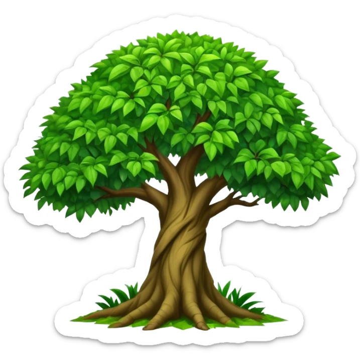 green tree in the wild Africa, like the plants in Lion King sticker