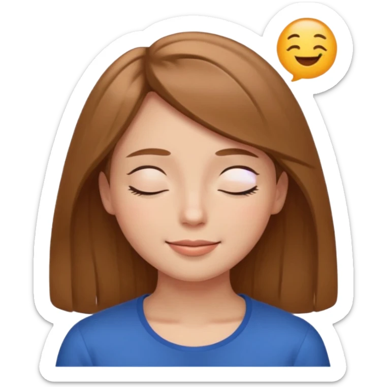 Augen geslossen. Total im moment. Glpcklich, leichtes lächeln. Verträumt. Leichtigkeit. Freiheit. sticker