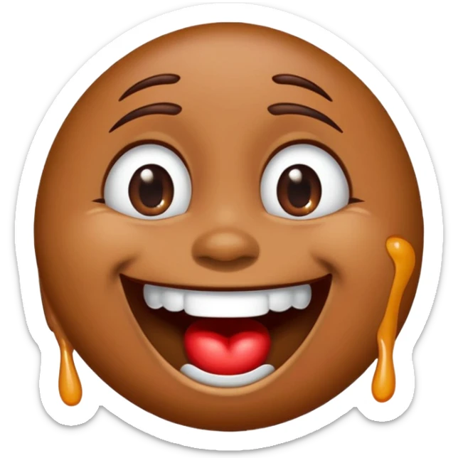 m&m laughing out loud with tears coming out of eyes sticker