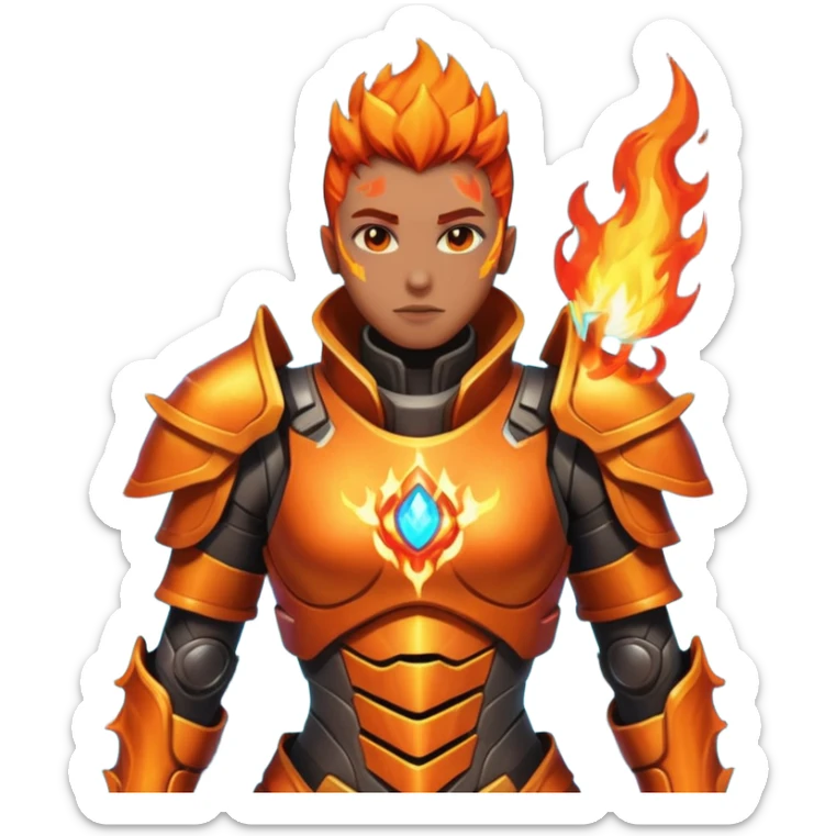 World of Arkadia. Magic vs cyperpunk fantasy world. characters have elemental powers of fire, earth, air, or water sticker