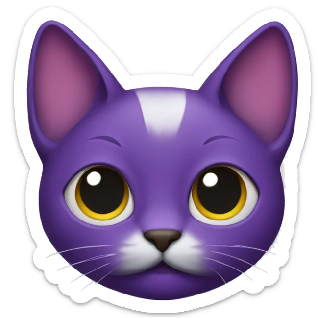plum cat  sticker