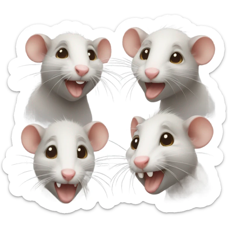 4 rats sticker