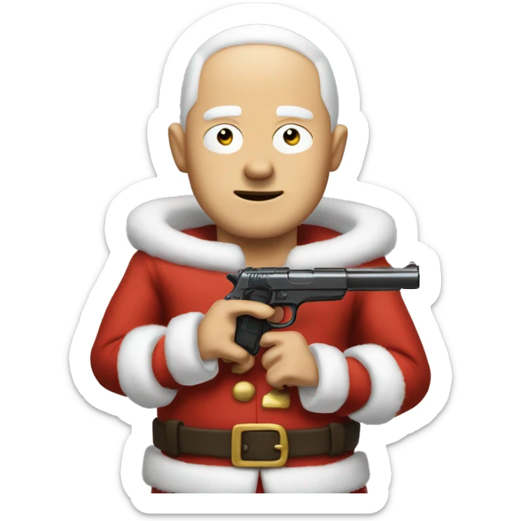 I wanna do an stewie griffin emoji where he has santa claus clothing and a golden gun sticker