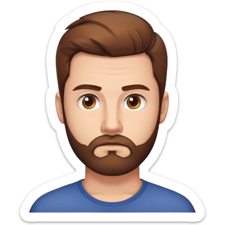 "- Nam
- 30 tuổi
- Da trắng
- Tóc nâu 
- Râu quai nón nâu
- Mặt nghiêm túc
" sticker