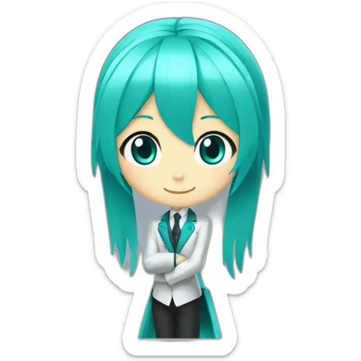 Hatsune Miku becomes president of france sticker
