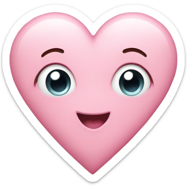 Pastel pink heart sticker