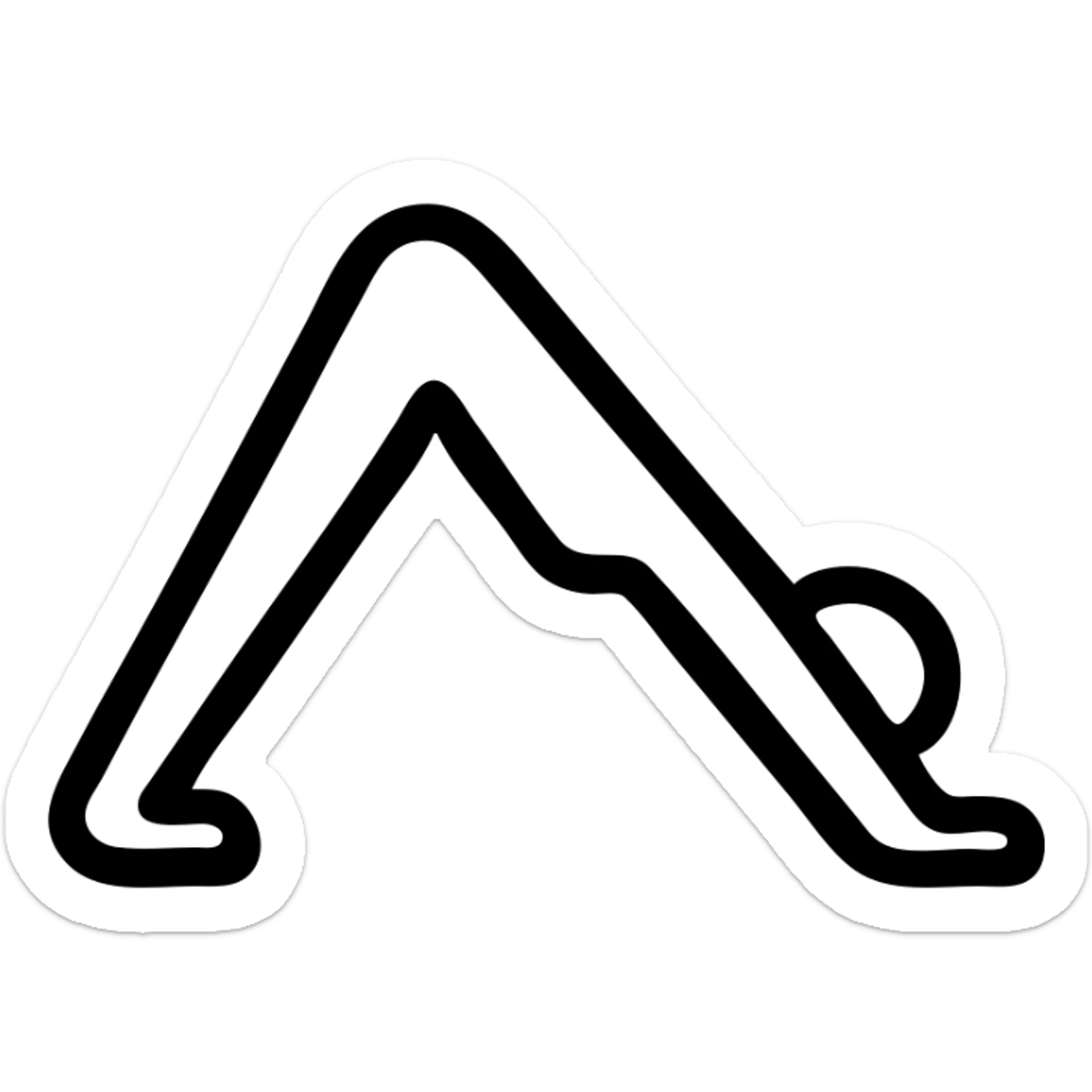 icon on the theme of yoga classes. image of a person in dog asana pose sticker