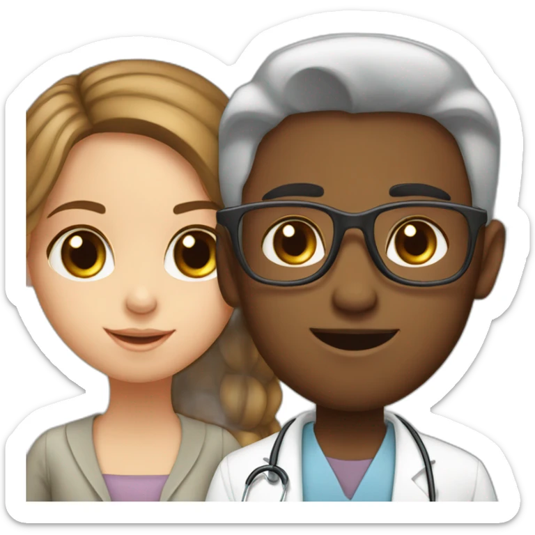 Jewish girl friendship with ophthalmologist Arabic boy sticker