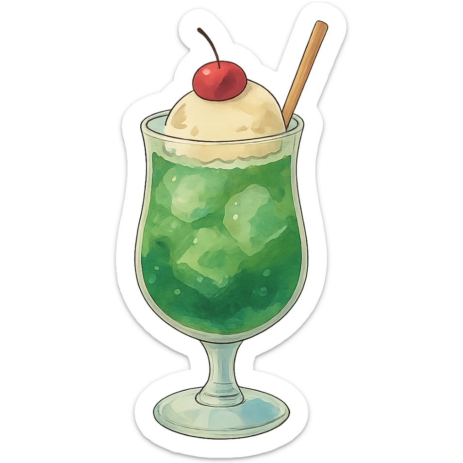 ghibli style drink sticker